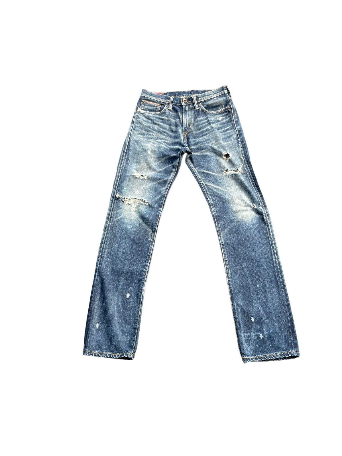 Edwin Vintage Edwin 505ZX Selvedge Distresed Denim Size US 31 - 2 Thumbnail