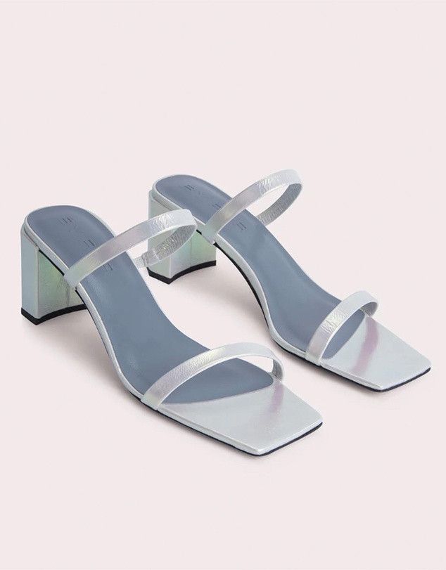 By Far o1mle1224 Leather Mules in Silver Size US 8 / IT 38 - 2 Thumbnail
