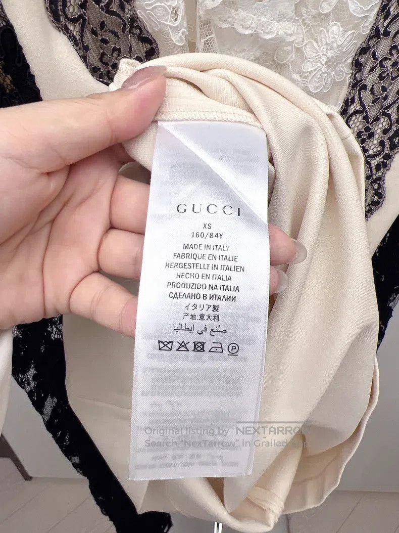 Gucci Gucci Black and white lace stitching dress Size XS / US 0-2 / IT 36-38 - 9 Thumbnail