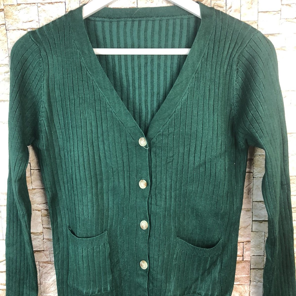 Japanese Brand Kharis Angel Green Cardigan Knitwear #A1237 Size S / US 4 / IT 40 - 5 Thumbnail