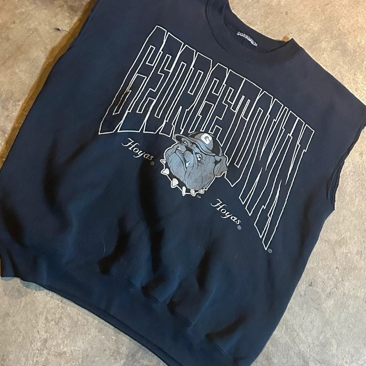 Other Navy blue Georgetown Hoyas graphic cut off sweatshirt Size US L / EU 52-54 / 3 - 1 Thumbnail
