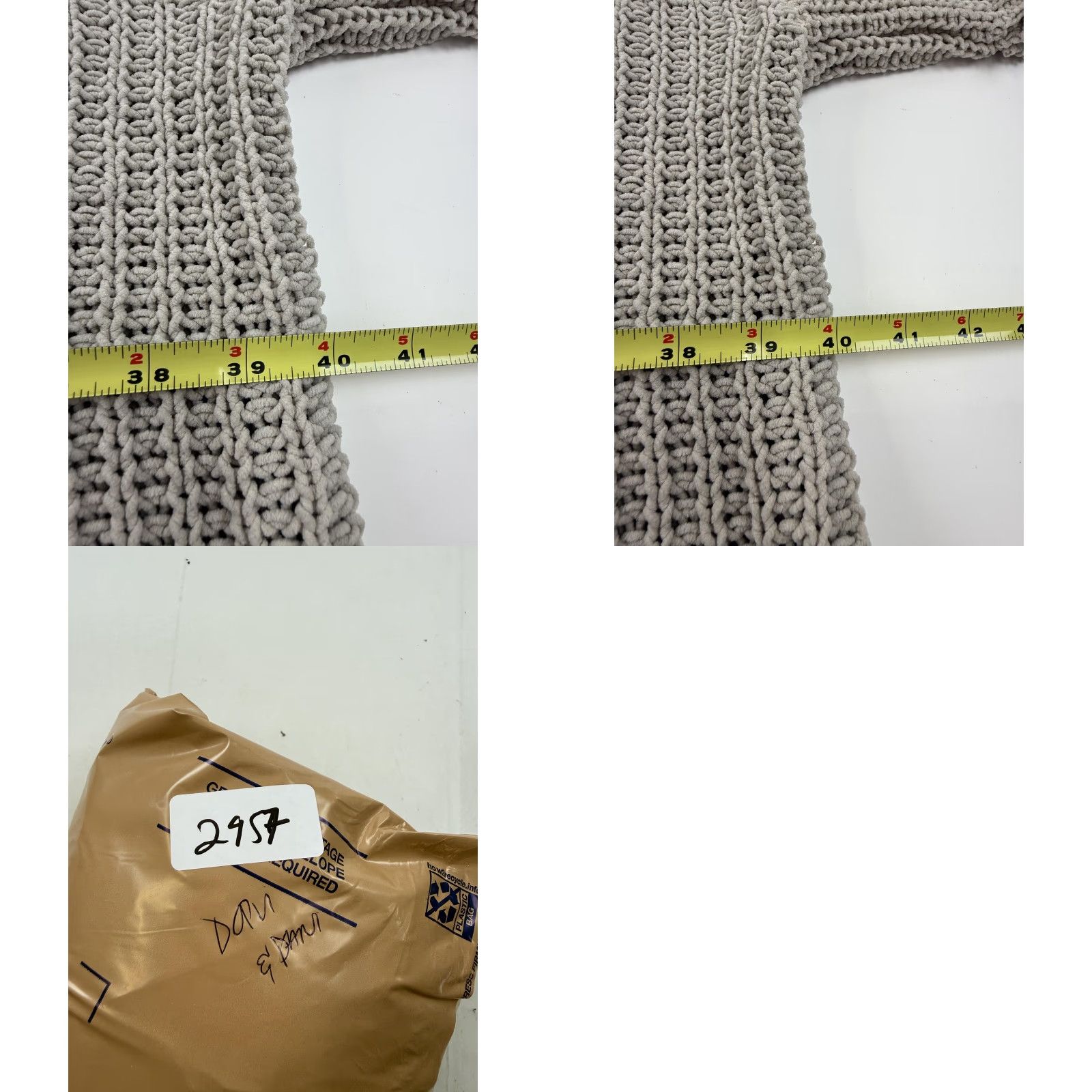 Vintage Davi & Dani Sweater Womens 3XL Gray Chunky Knit Short Sleeve Oversized Pullover Size XXL / US 16-18 / IT 52-54 - 8 Thumbnail