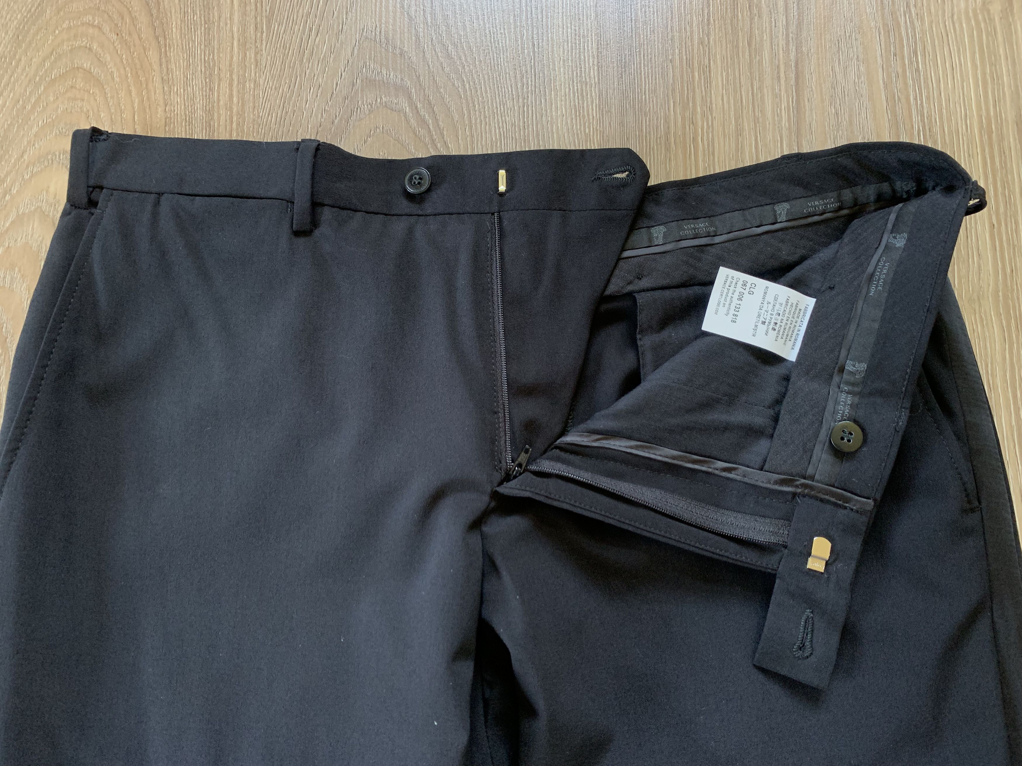 Versace Versace Collection Men's Black Two Button Wool Suit Size 50L - 16 Thumbnail