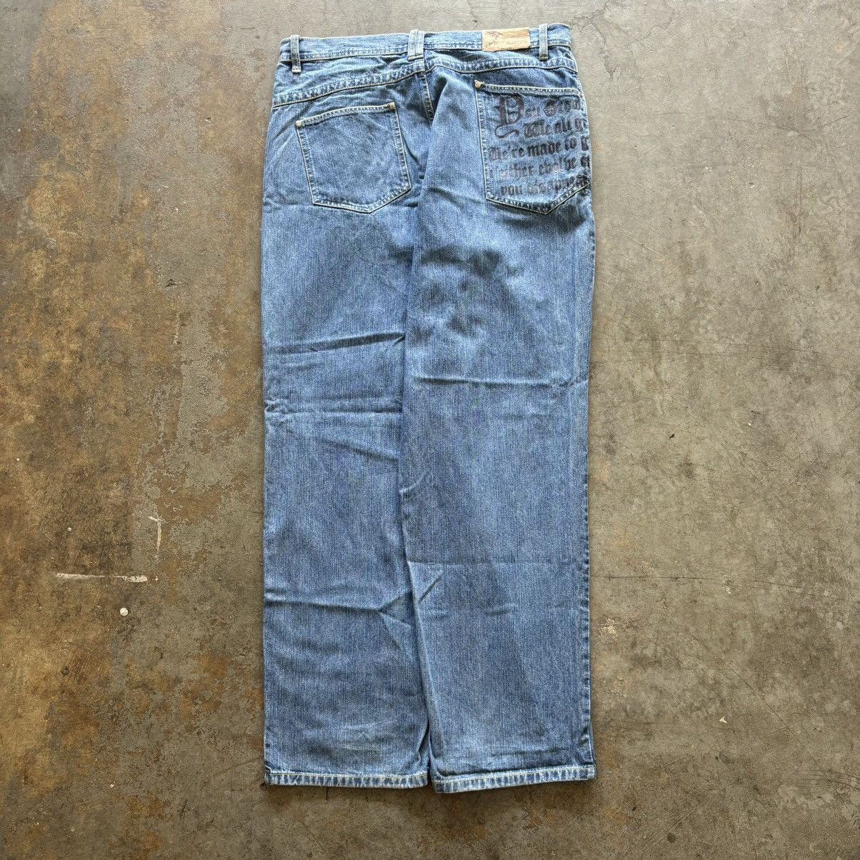 Makaveli × Vintage 90s Baggy Affliction Embroidered Tupac Jeans Size US 38 / EU 54 - 2 Thumbnail