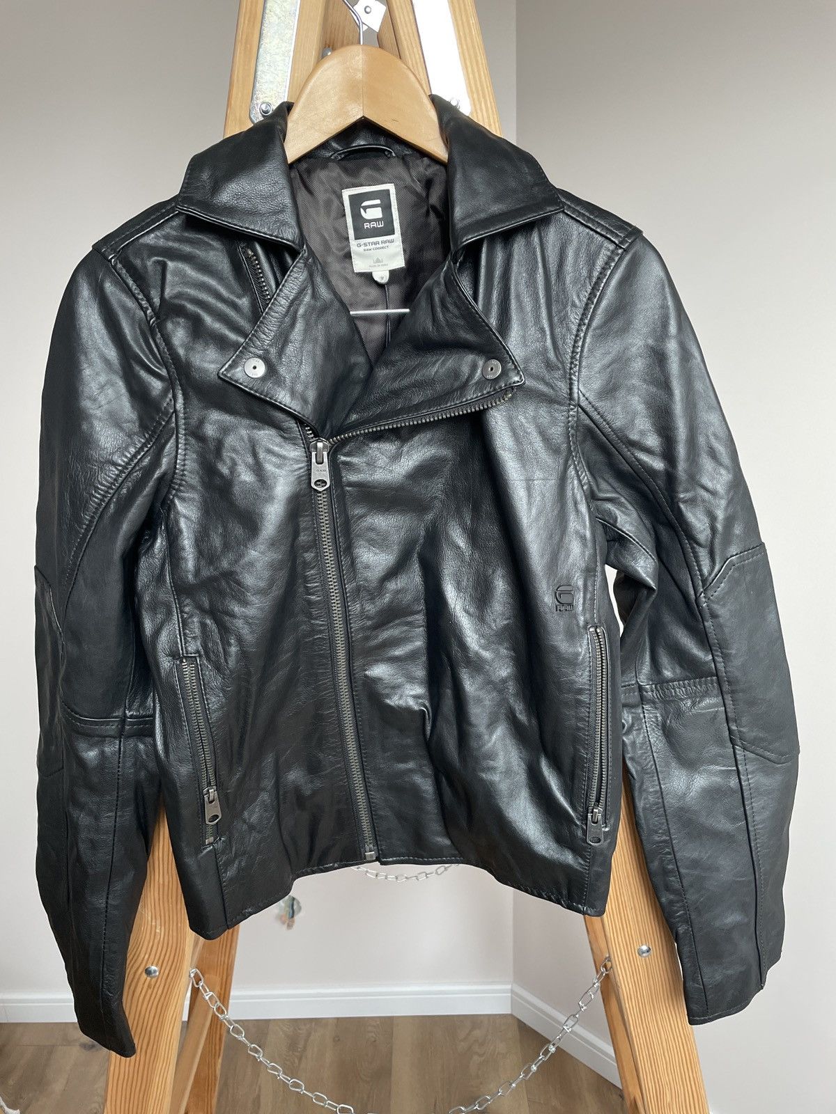 G Star Raw G Star Raw THE REVEND GENUINE LEATHER JACKET