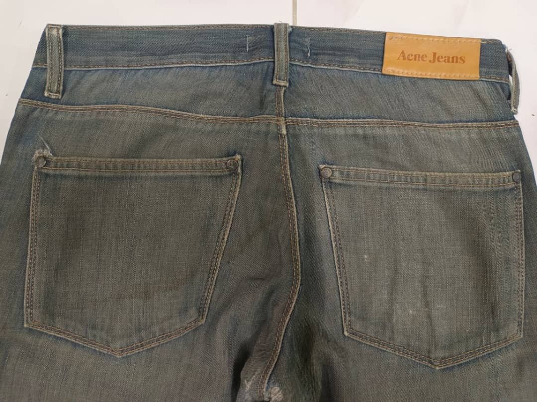 Acne Studios Acne Jeans Mud Wax Washed Distressed Finishing Jeans Size US 31 - 6 Thumbnail