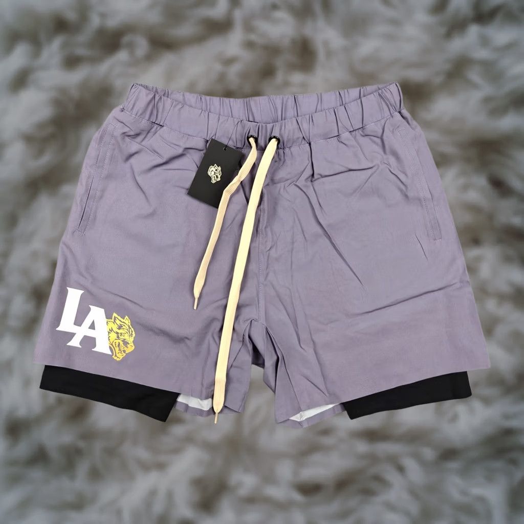 Darc Sport Darc Sport Compression Shorts Mens Medium Purple Lined New Los Angeles Forever Size US 31 - 1 Thumbnail