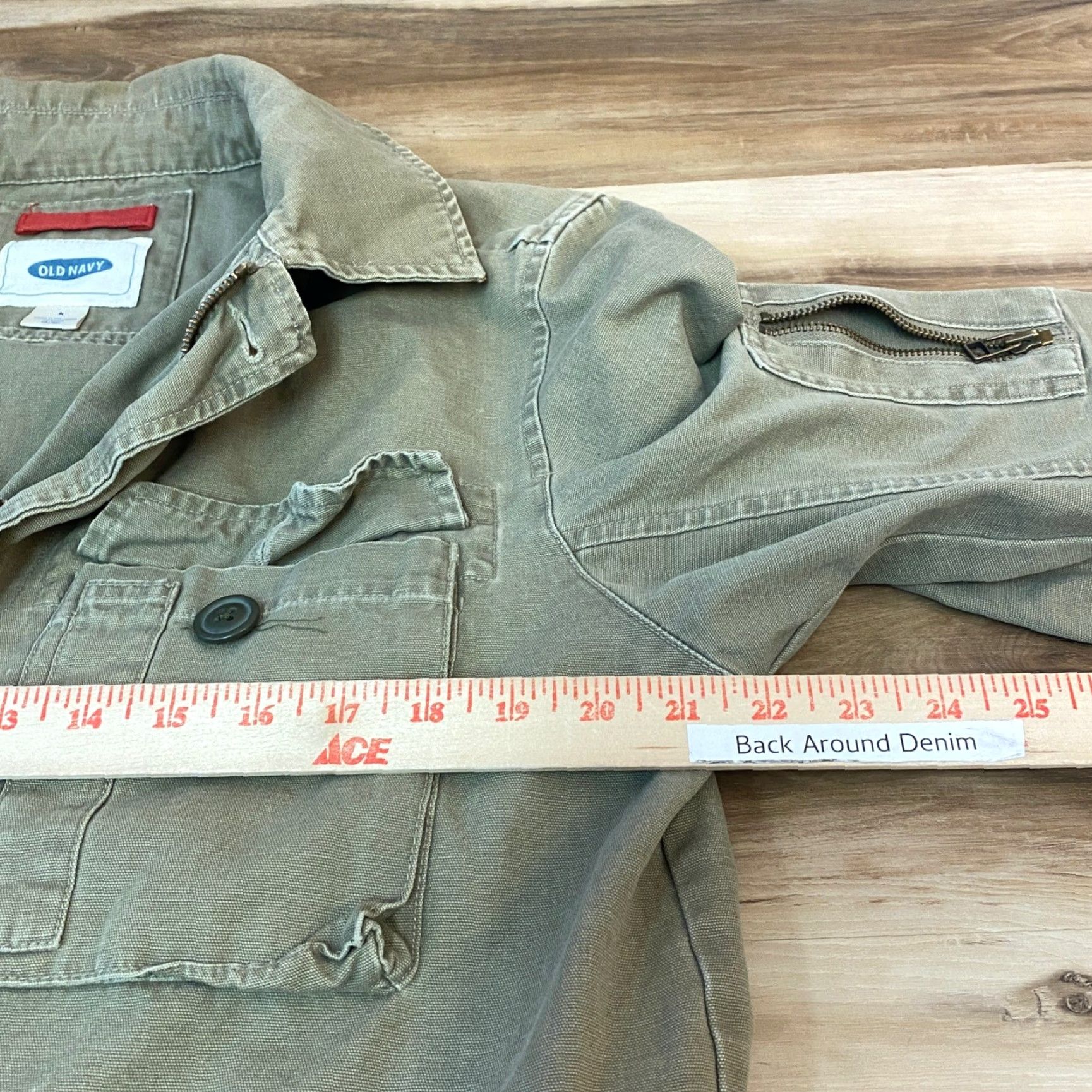Old Navy Old Navy Military Field Jacket Mens Small Army Green Full Zip Cotton Utility Zip Size US S / EU 44-46 / 1 - 6 Thumbnail