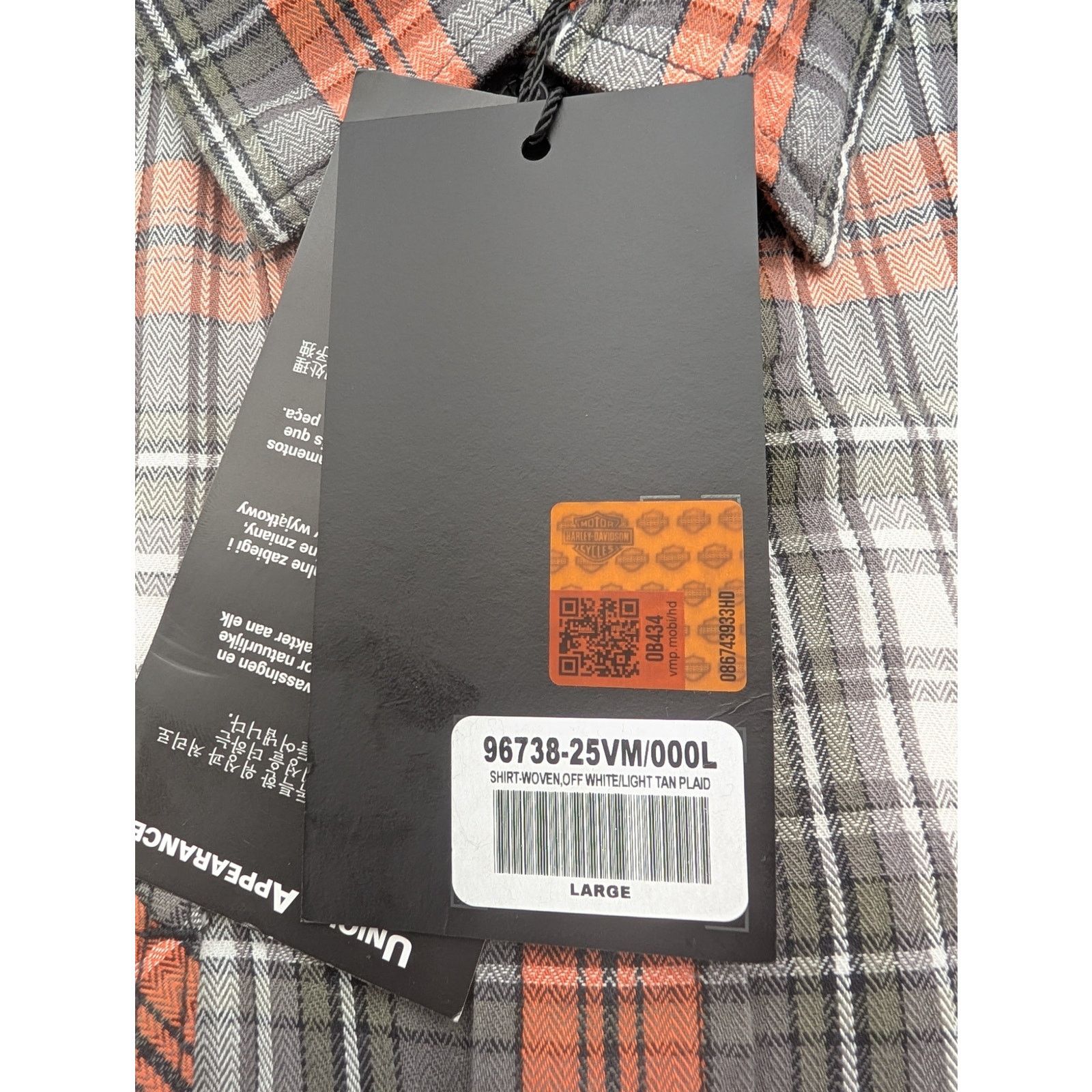 Harley Davidson NWT Harley Davidson Men's Block Font Yarn Dyed Plaid Shirt Size US L / EU 52-54 / 3 - 6 Thumbnail