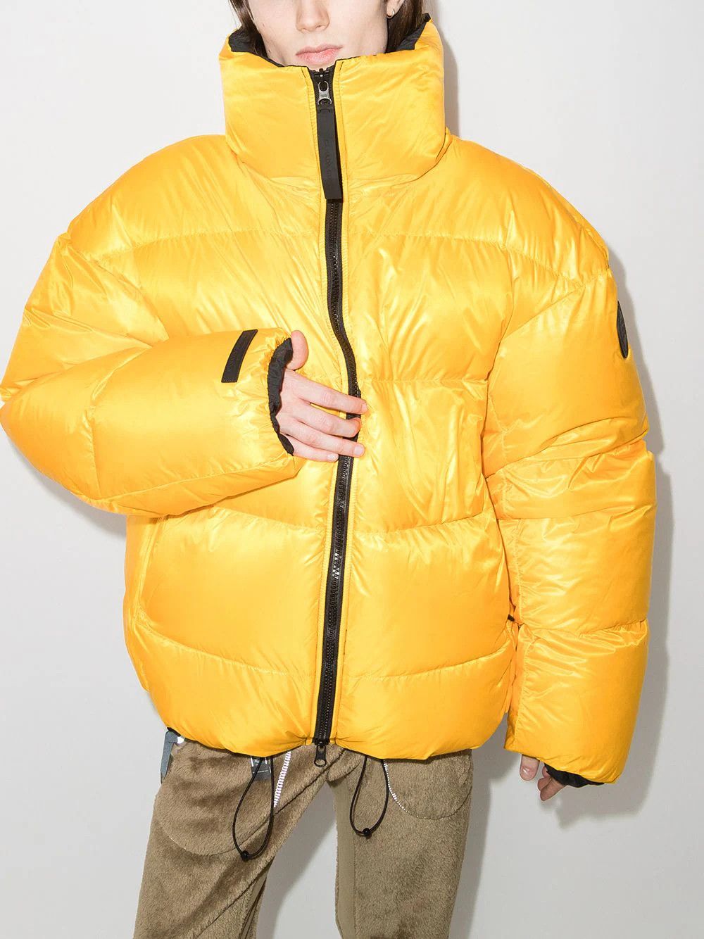 ANGEL CHEN × Canada Goose Black and Yellow Reversible Bayan Puffer Jacket Size US XS / EU 42 / 0 - 2 Thumbnail