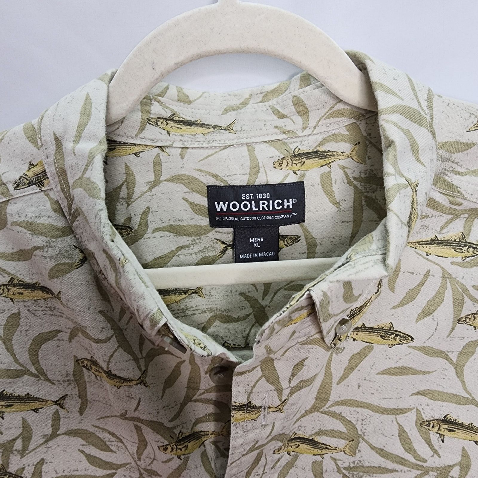 Other Woolrich Fish Print Short Sleeve Button Down Shirt Size US XL / EU 56 / 4 - 6 Thumbnail