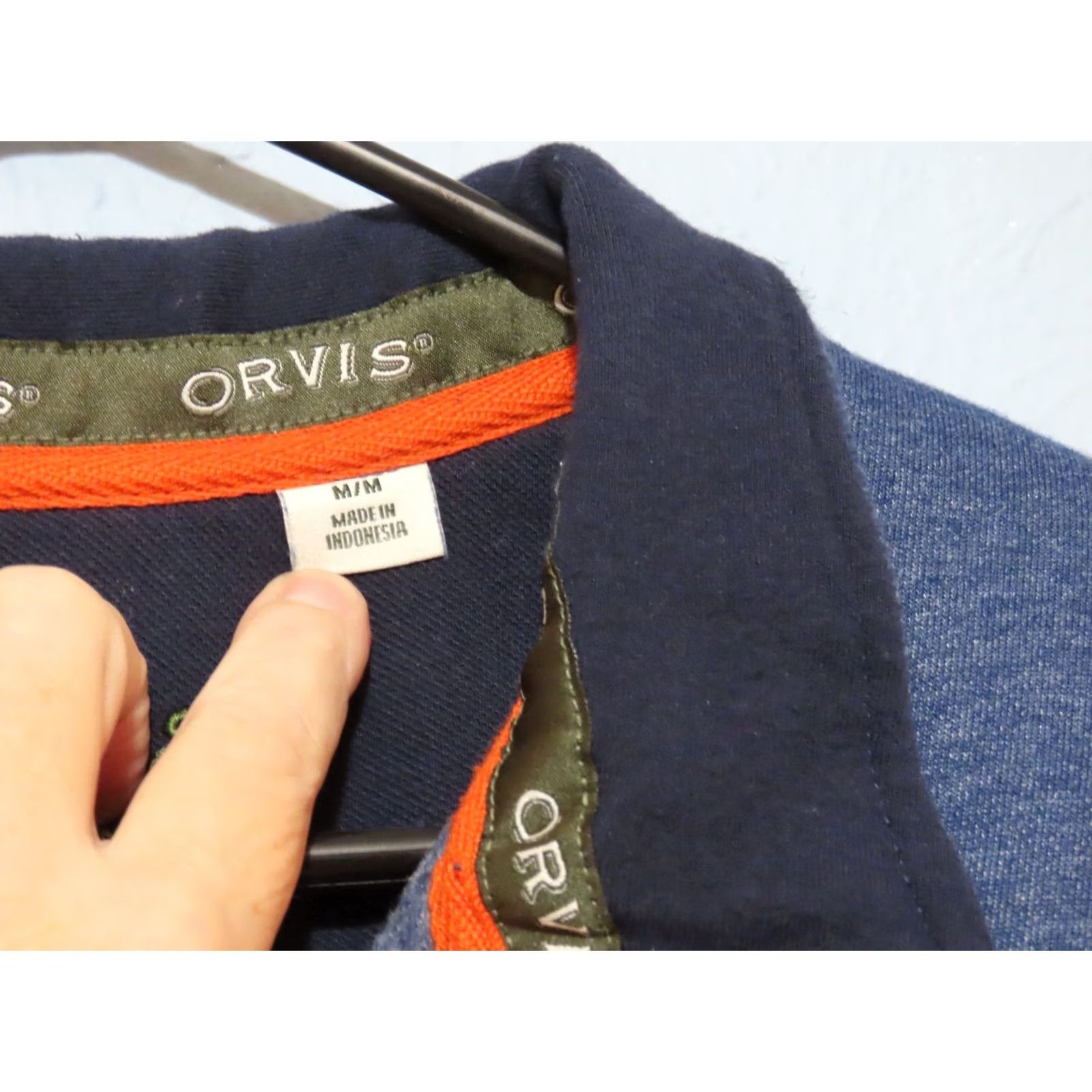 Orvis Orvis Pullover 1/4 Zip Fleece Sweatshirt Men Medium Navy Blue Logo Zipper Mock Neck Casual Winter Fall Classic Outdoor Sweatshirt Size US M / EU 48-50 / 2 - 4 Thumbnail