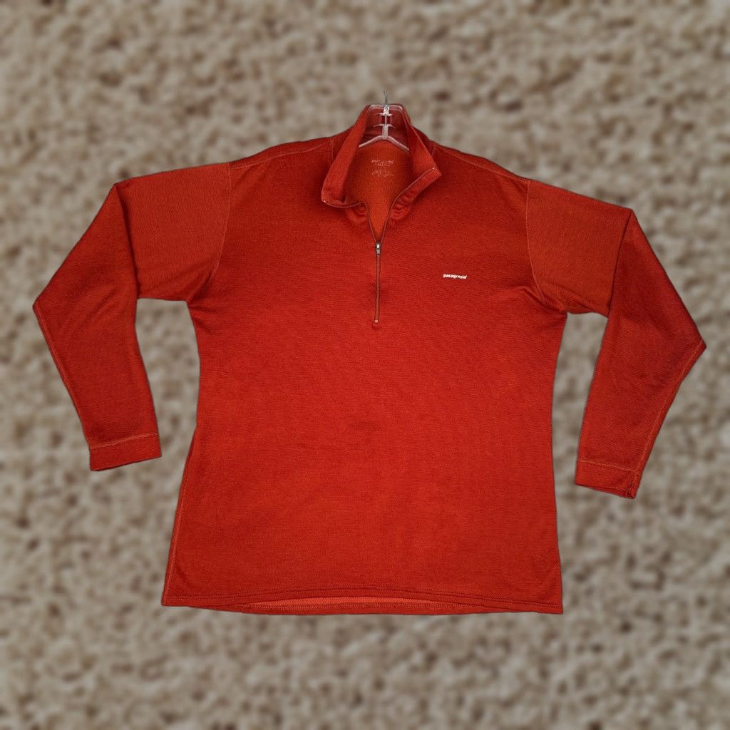 Patagonia VINTAGE PatagoniA Shirt Mens Medium Red 1/4 Zip Polyester Long Sleeve Camp Hike Run READ Size US M / EU 48-50 / 2 - 1 Thumbnail