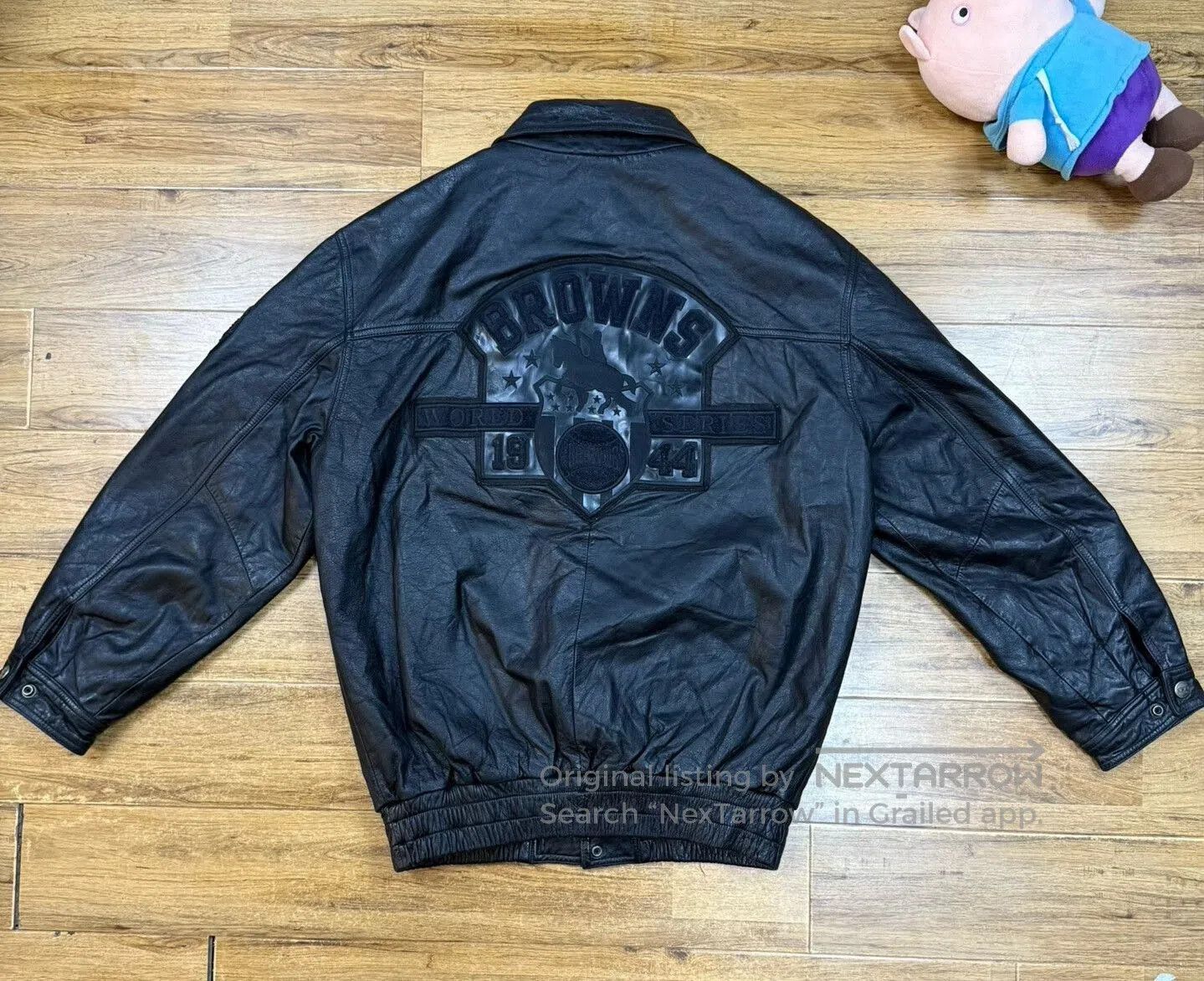 VINNY's Vintage MLB Leather Flight Jacket. Size US L / EU 52-54 / 3 - 2 Thumbnail