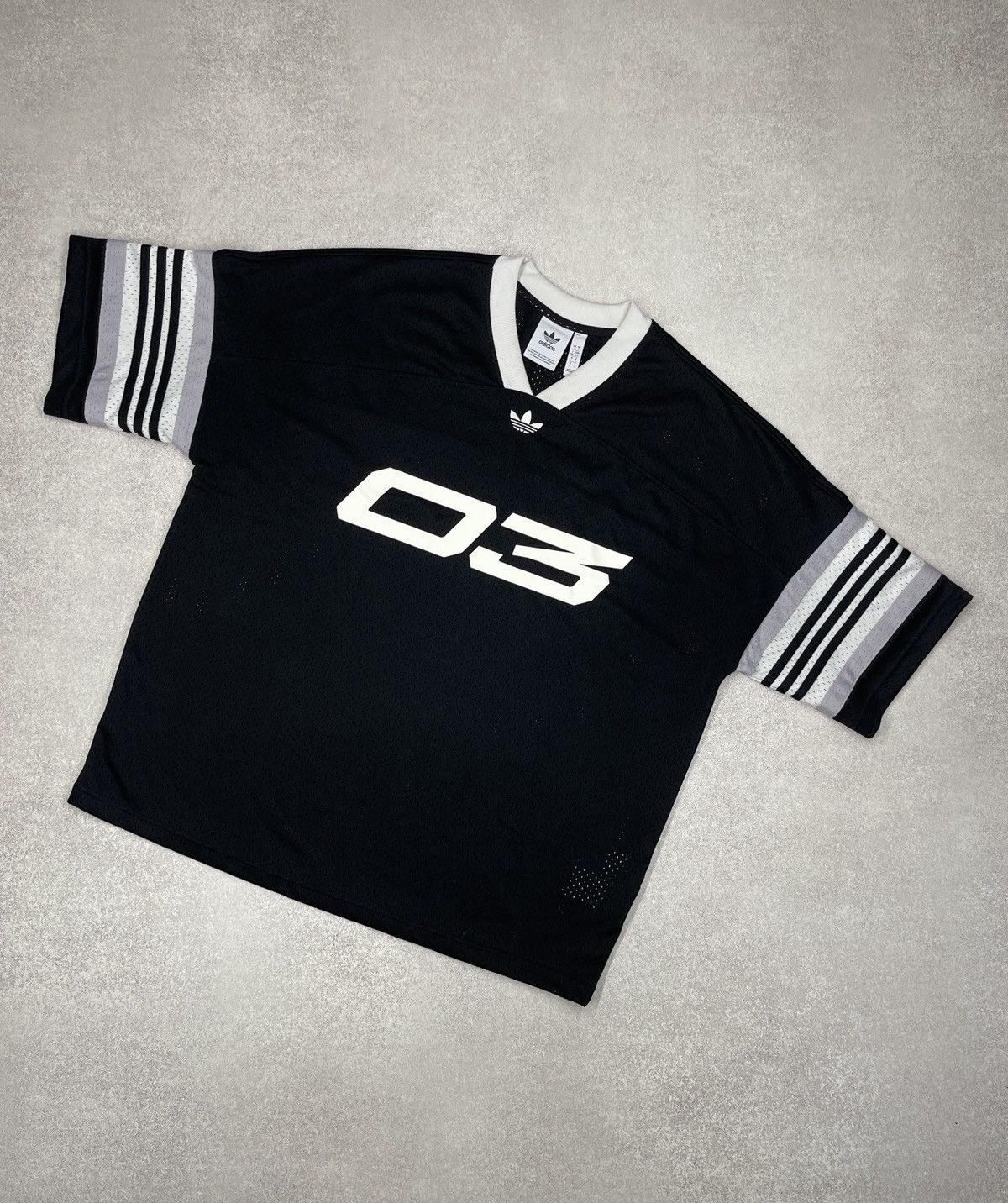 Adidas Mens Adidas Sports Jersey Black Double Big Logo Size US L / EU 52-54 / 3 - 1 Thumbnail