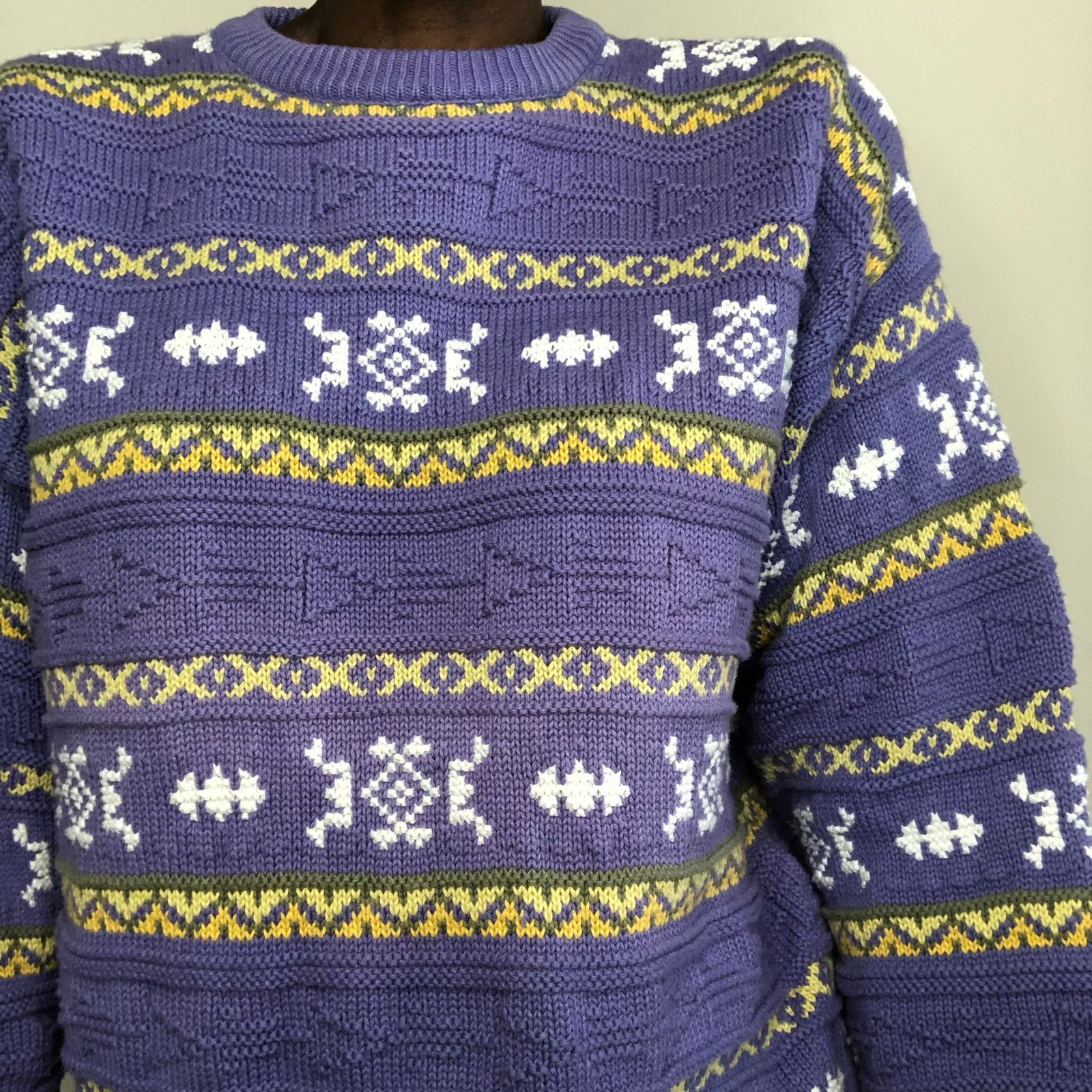 Liz Claiborne Vintage 1980s ClaiborneTextured Knit Cotton Sweater Size M Size US M / EU 48-50 / 2 - 6 Thumbnail