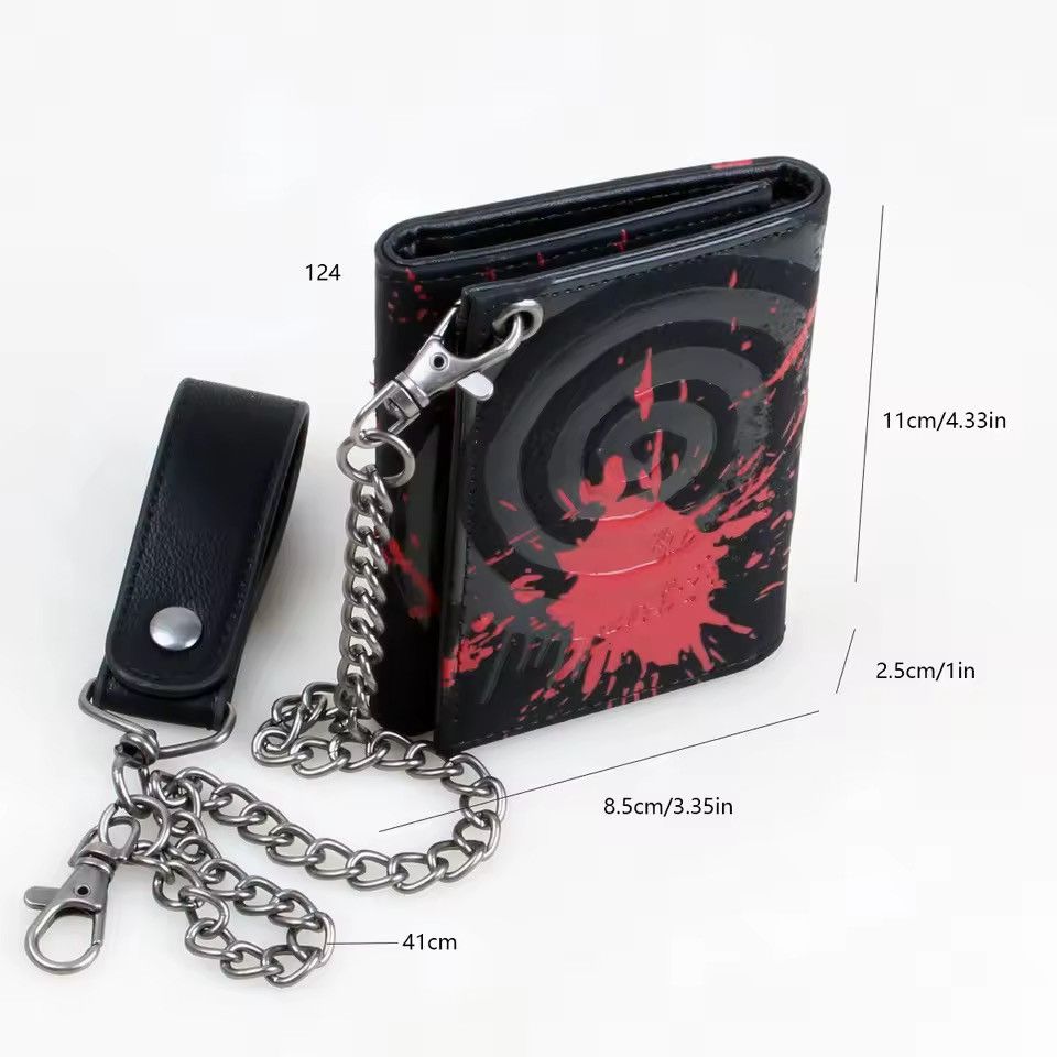 Other Punk Gothic Streetwear Printed Wallet With Chain Size ONE SIZE - 7 Thumbnail