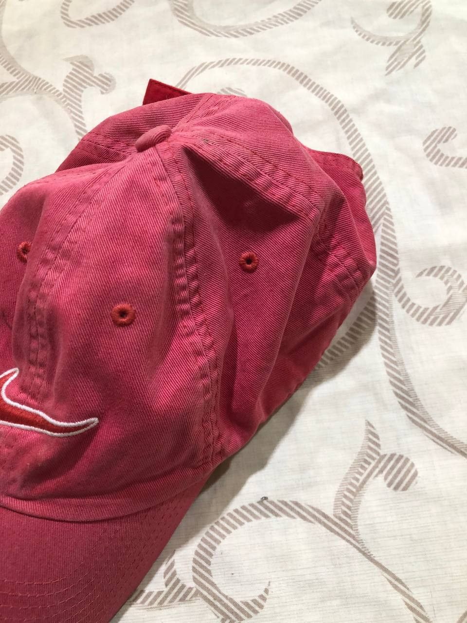 Nike Nike Mini Swoosh Embroidered Pink Washed Dad Cap Hat Size ONE SIZE - 16 Thumbnail