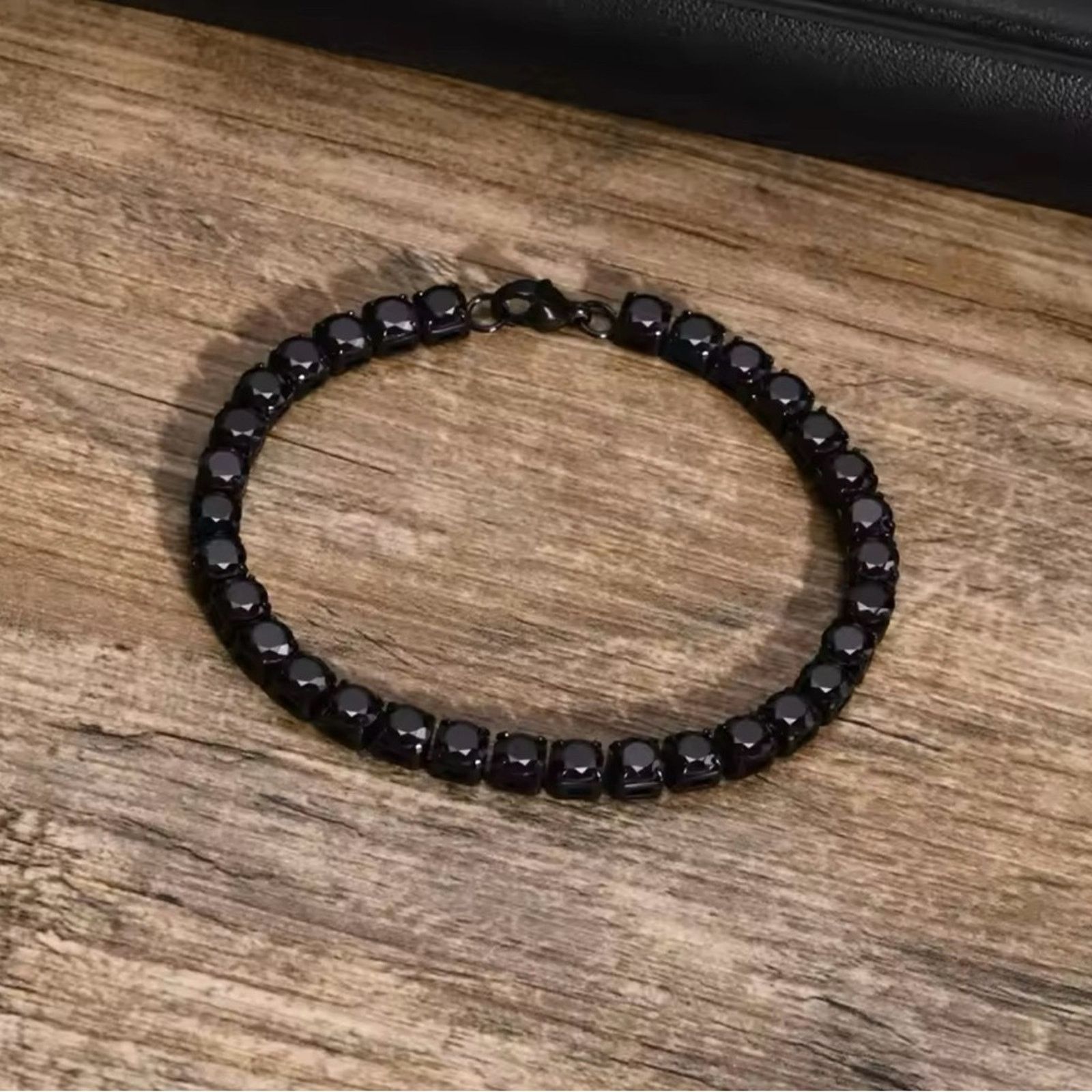 Other 5mm Black Tennis Bracelets for Men Women 7.5” Size ONE SIZE - 3 Thumbnail