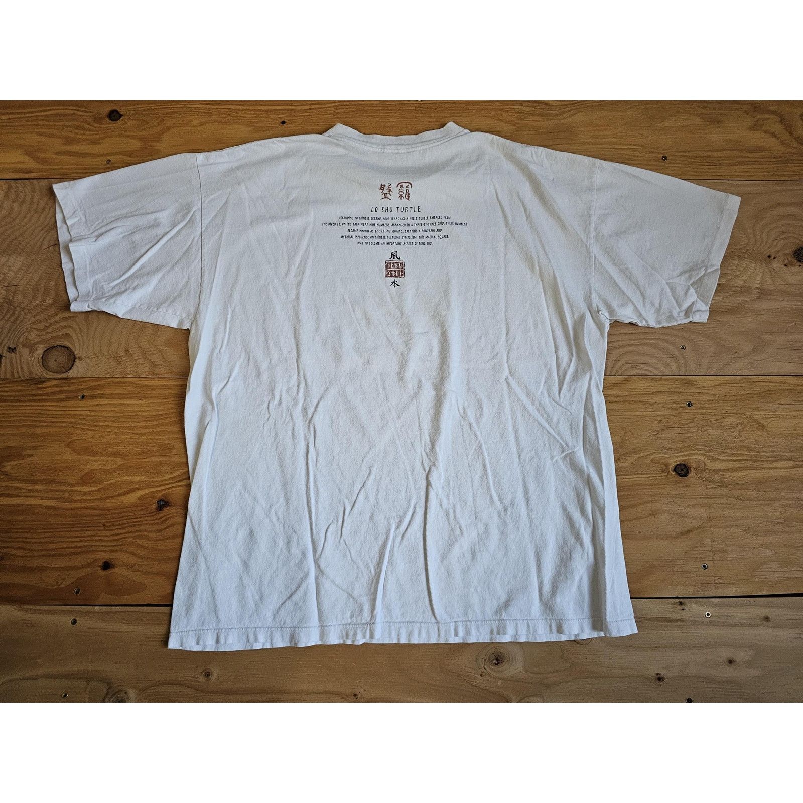 Other 90s Lo Shu Turtle Feng Shui T-Shirt White Sz 2XL Size US XXL / EU 58 / 5 - 4 Thumbnail