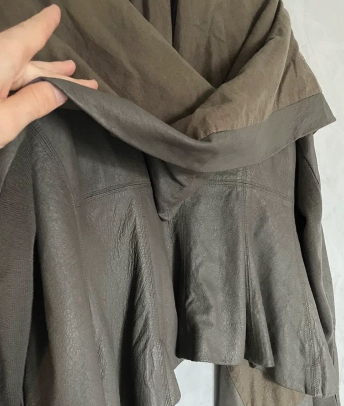 Rick Owens Rick Owens Sheepskin Hooded Pioneer Design Khaki Brown Jacke Size US S / EU 44-46 / 1 - 5 Thumbnail