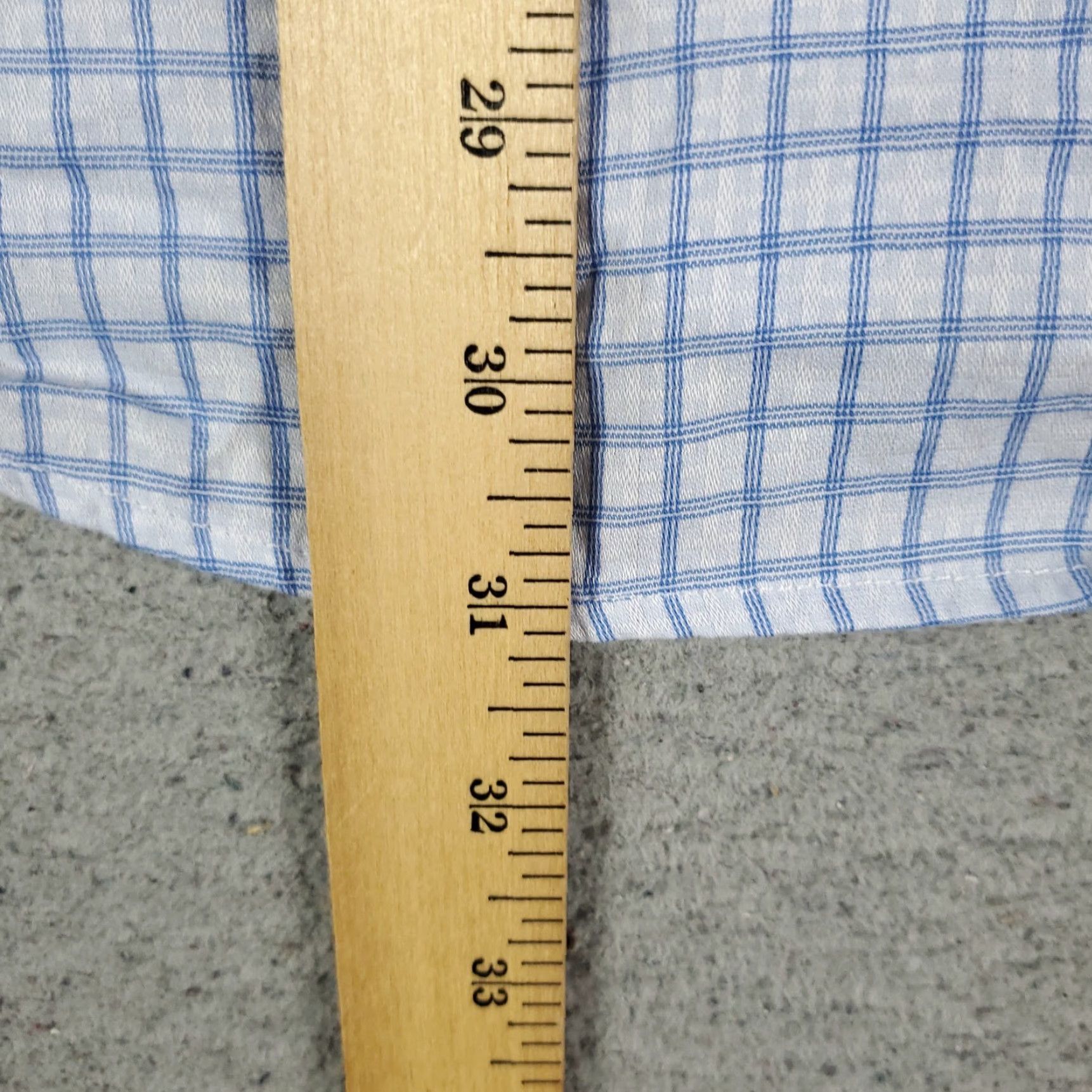 Vintage VINTAGE Duchamp Men's Dress Shirt Size 17.5 XL Blue Plaid Slim Fit Long Sleeve Business Casual Formal Size 46R - 4 Thumbnail