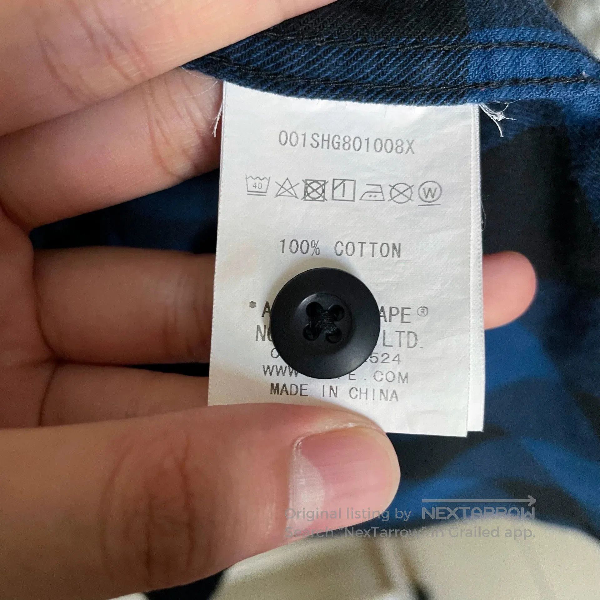 Bape Bape Tiger Shark Blue Plaid Shirt. Size US XL / EU 56 / 4 - 4 Thumbnail