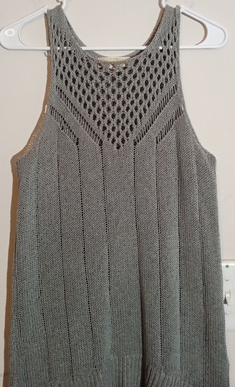 Michael Kors Michael Kors Open Weave Crochet Tunic Sweater Olive Medium Size M / US 6-8 / IT 42-44 - 3 Thumbnail
