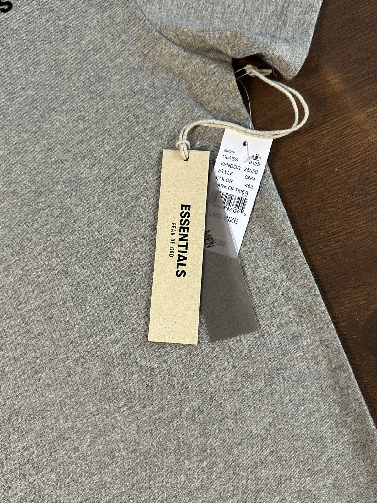 FOG Essentials Fear of God ‘Dark Oatmeal’ Tee (SS22) Large Size US L / EU 52-54 / 3 - 6 Thumbnail