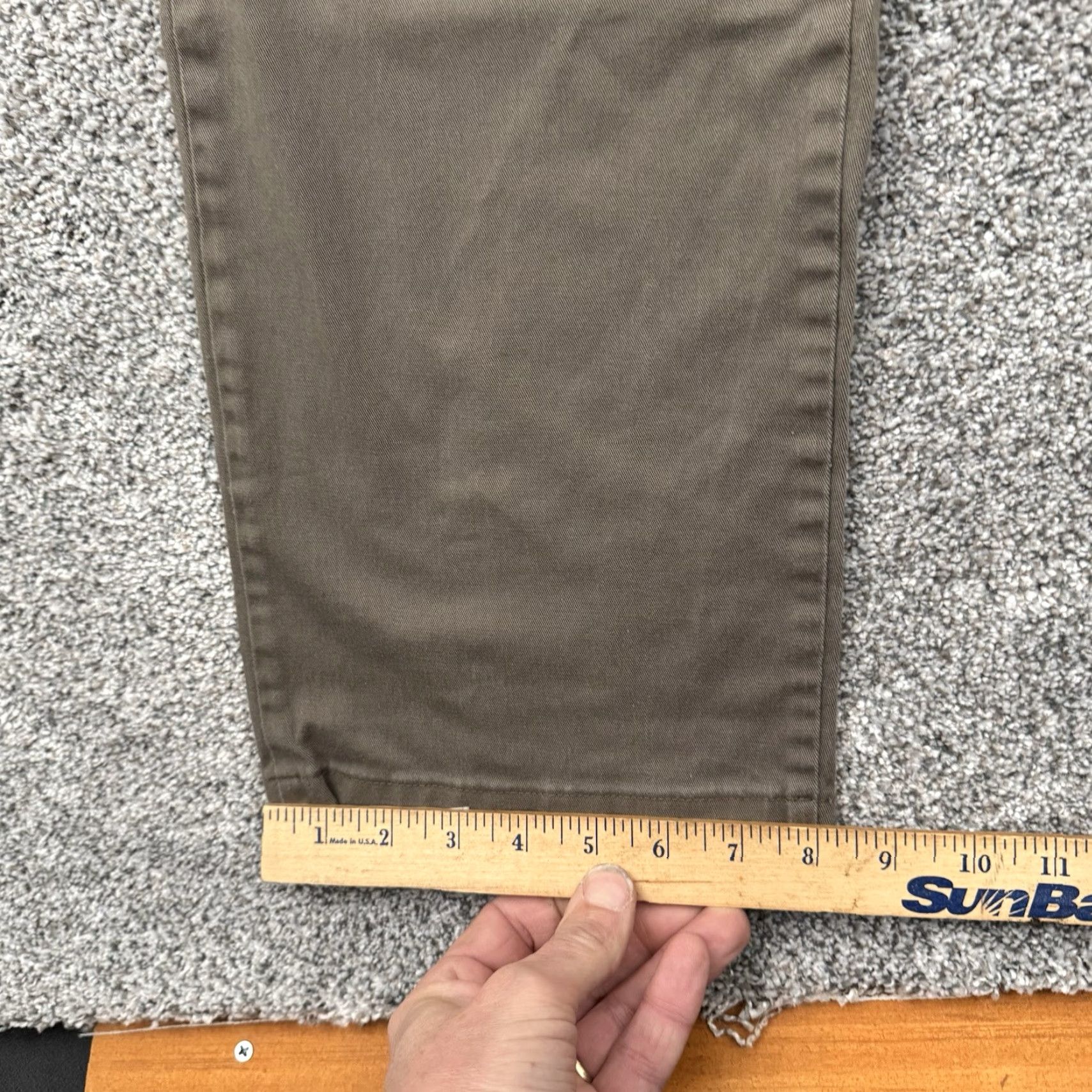 Lee VINTAGE Lee Pants Womens Size 8 Long Relaxed Straight Leg Chino Casual 98% Cotton Pockets Stretch Beige Womens Size 30" / US 8 / IT 44 - 3 Thumbnail