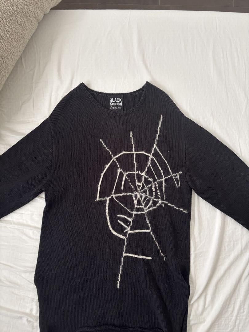 Yohji Yamamoto Yohji yamamoto BLACK Scandal spider knit HV-K37-080 Size US L / EU 52-54 / 3 - 2 Thumbnail
