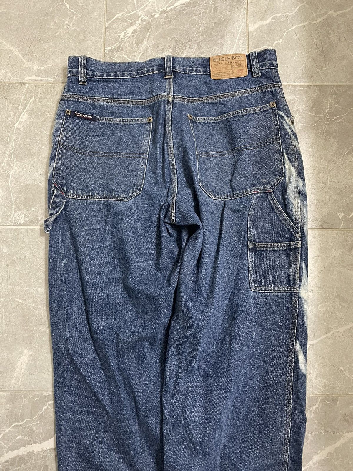 Japanese Brand Y2K Blue Painted Jeans Size US 38 / EU 54 - 3 Thumbnail