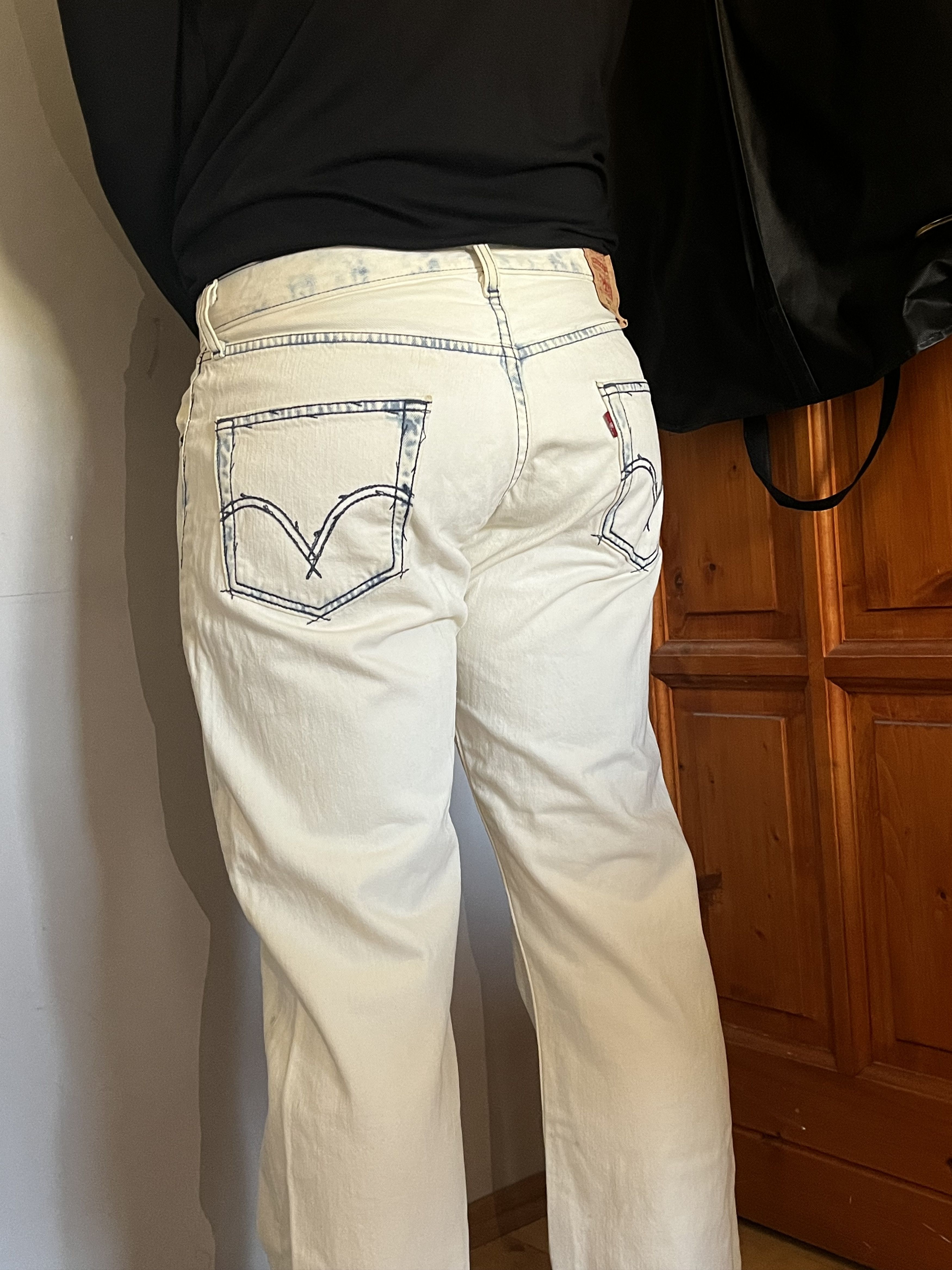 Levi's Vintage Clothing Vintage Levi’s 501 White Jeans – Rare, T01 Button Size US 34 / EU 50 - 8 Thumbnail