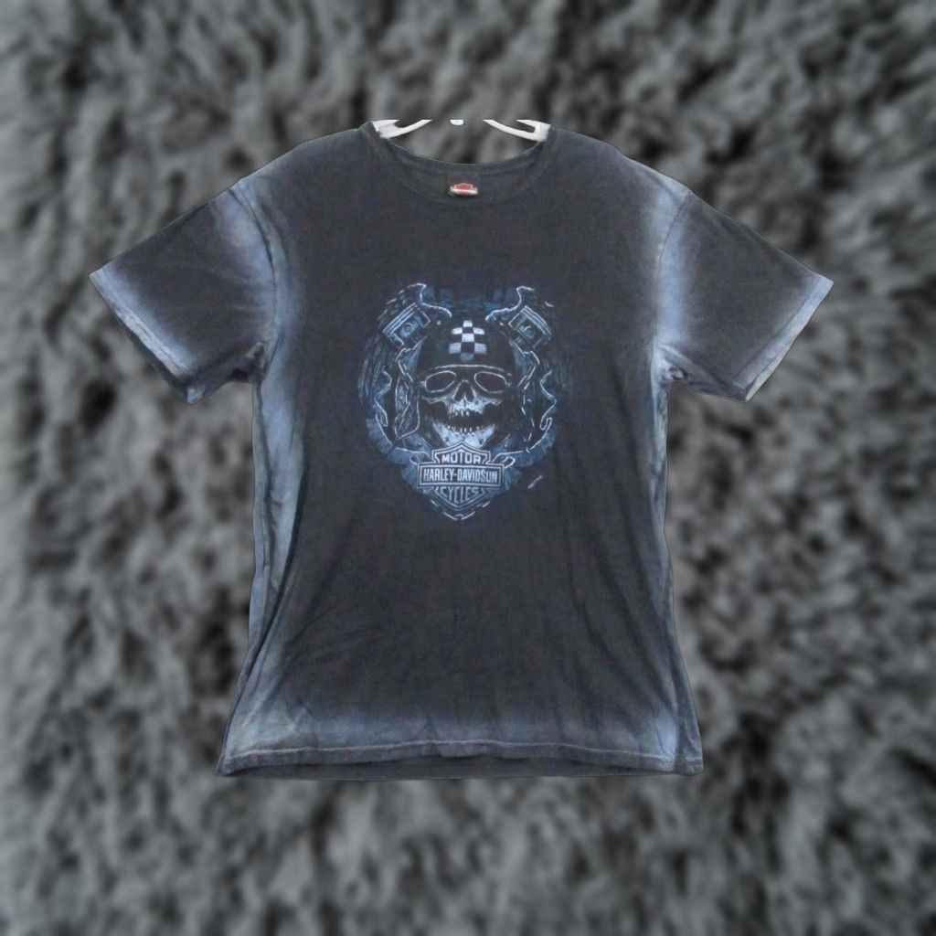 Harley Davidson Harley-Davidson Shirt Mens Large Short Sleeve Skull Biker Rocky Top TN Black Crew Neck T-Shirt 2010s Graphic Print Size US L / EU 52-54 / 3 - 1 Thumbnail