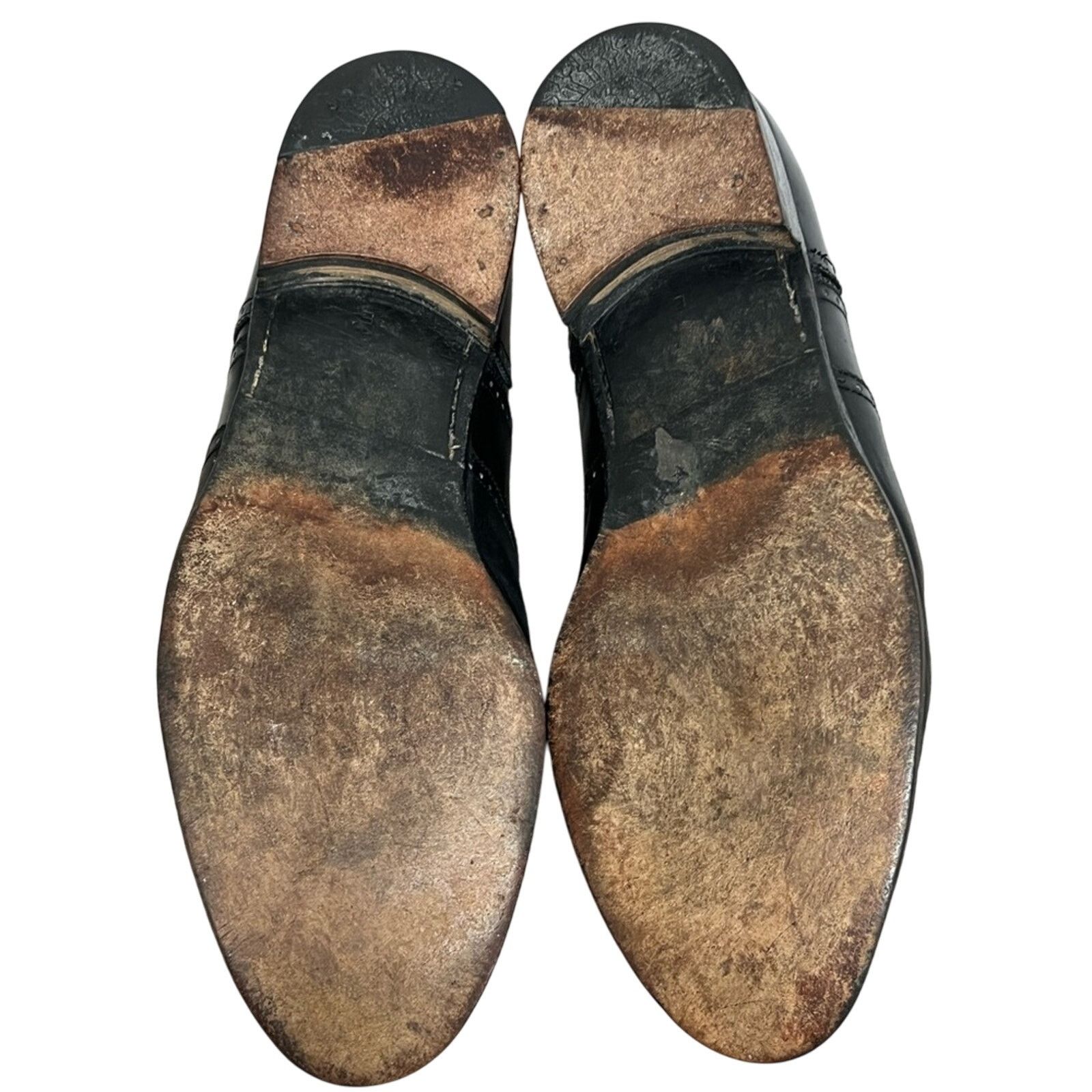 Salvatore Ferragamo SALVATORE FERRAGAMO Leather Wing-Tip Derby Brogue Shoes 9 3E Size US 9 / EU 42 - 9 Thumbnail
