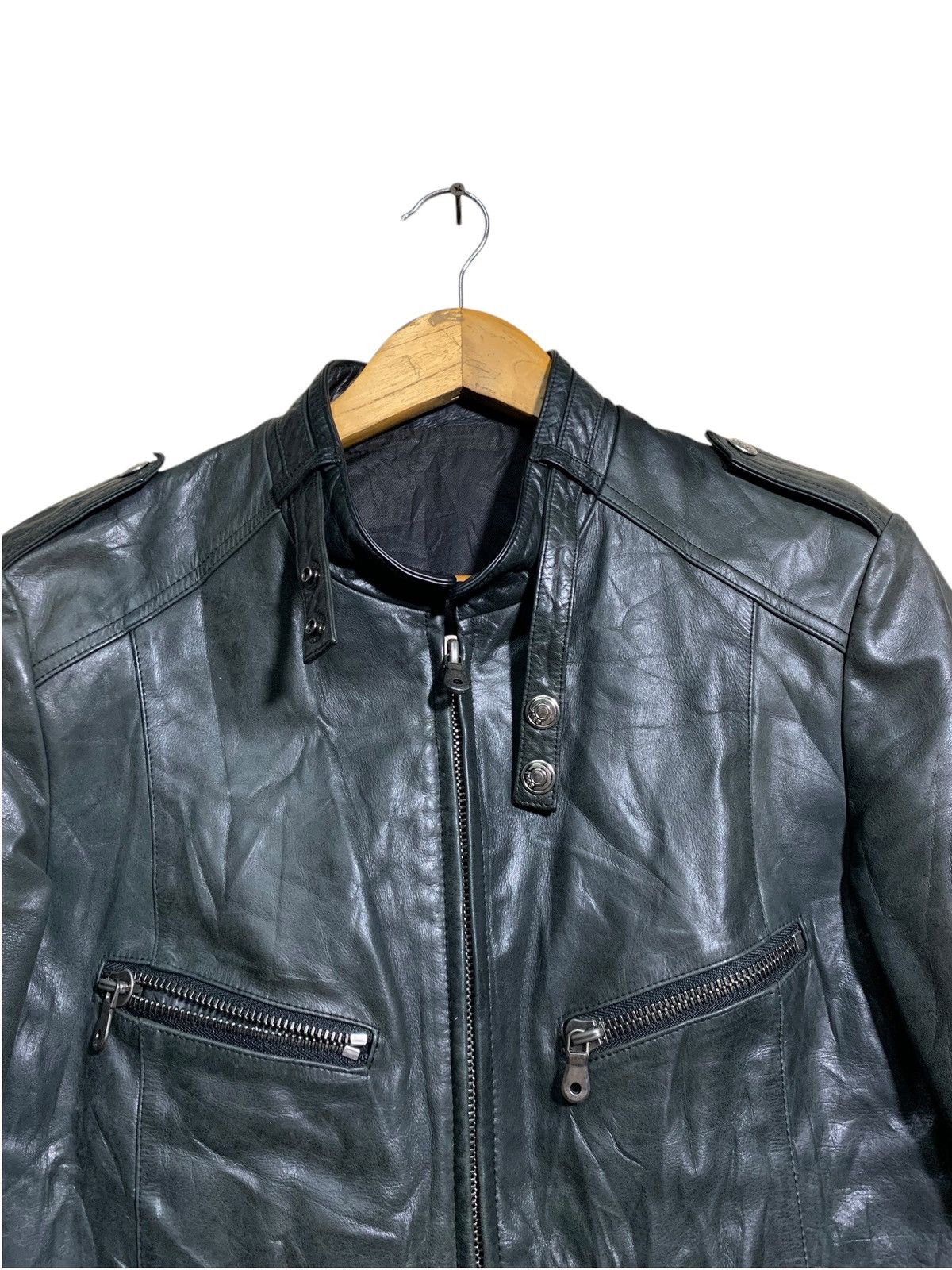 Japanese Brand × SOU SOU 🔥SOUK BIKER LEATHER JACKETS BLACK Size US M / EU 48-50 / 2 - 2 Thumbnail