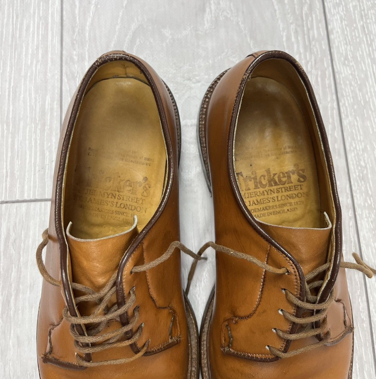 Tricker's Tricker’s England Vintage Leather Derby Shoes Boots 26.5cm Size US 8.5 / EU 41-42 - 12 Thumbnail