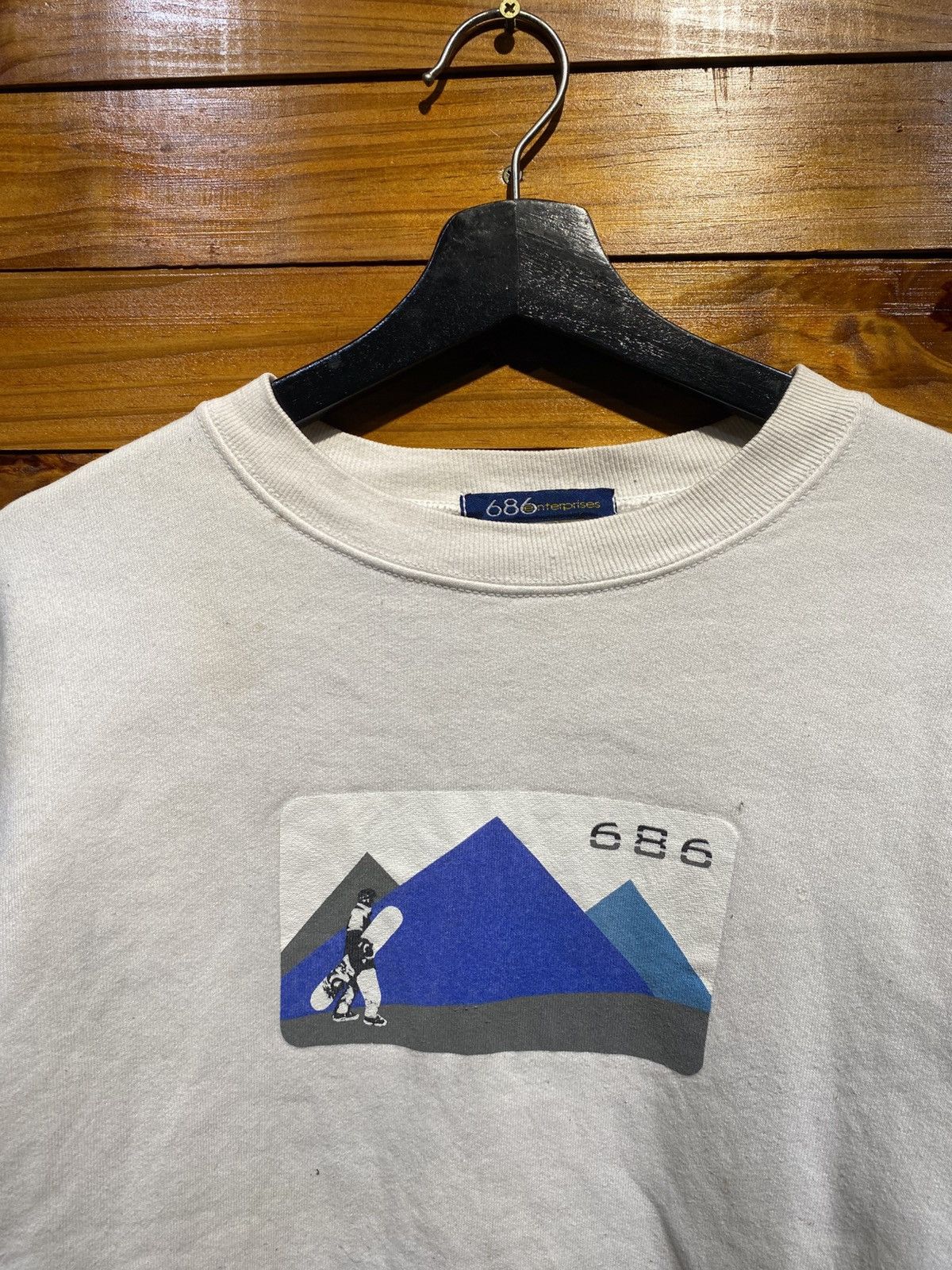 686 Vintage 686 Enterprises Snowboarding Sweatshirt White Size US M / EU 48-50 / 2 - 4 Thumbnail