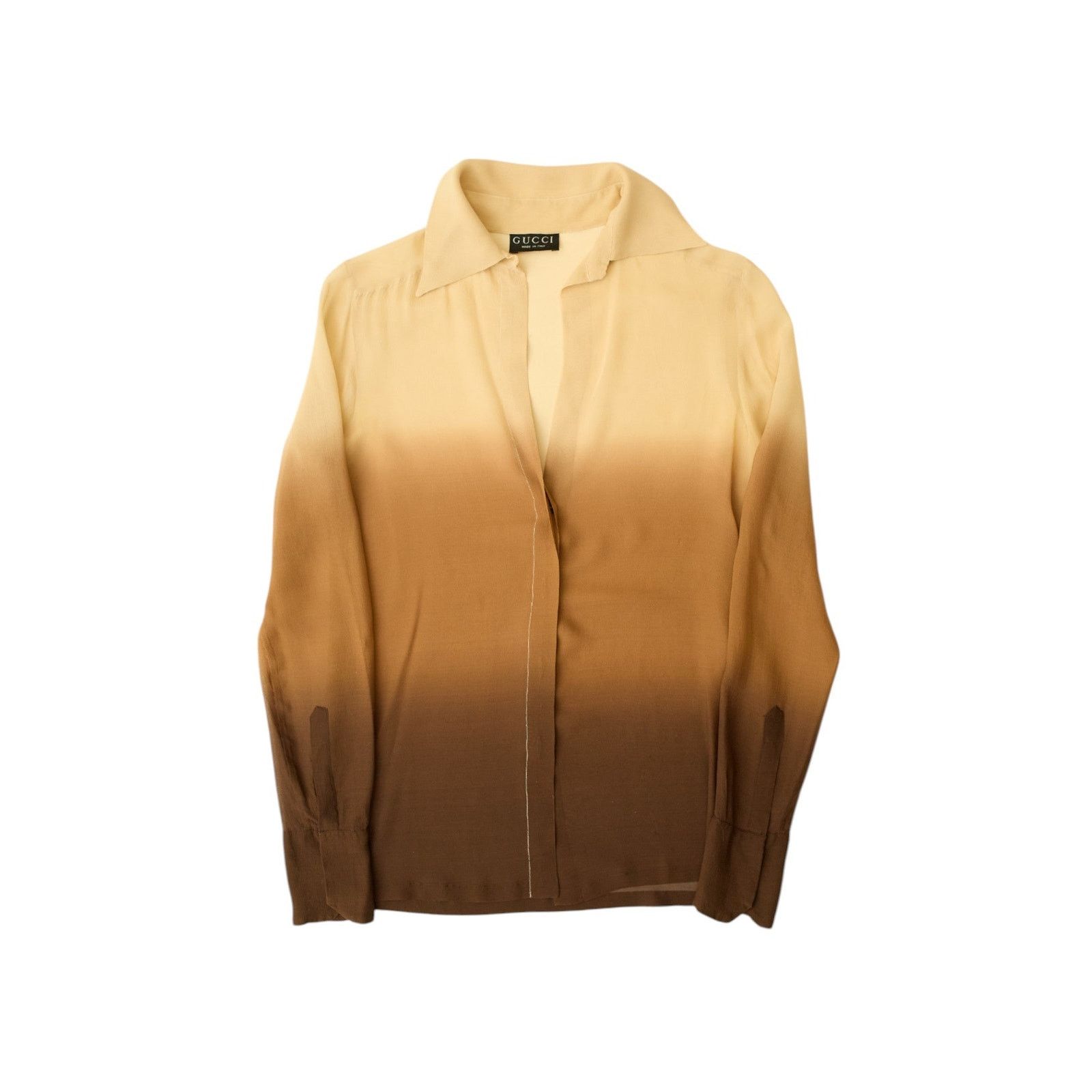 Gucci S/S 1997 Gradient Silk Button Up Shirt Size S / US 4 / IT 40 - 1 Thumbnail