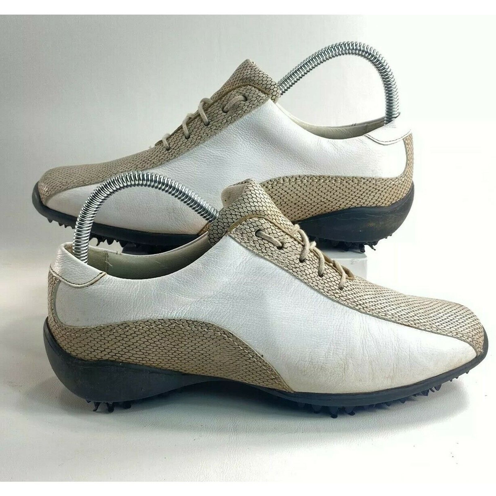 Footjoy Footjoy LoPro Golf Shoe Womens Size 7 97208 White Beige Size US 7 / IT 37 - 7 Thumbnail
