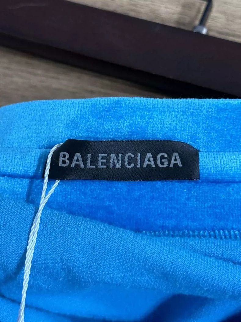 Balenciaga Balenciaga Blue velvet skirt Size 35" - 6 Thumbnail