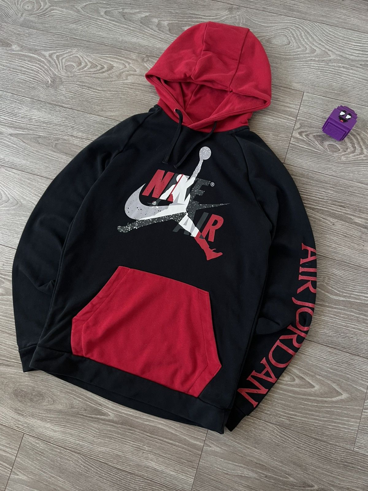 Jordan Brand Nike Air Jordan Jumpman Big Logo Red/Black Drill Y2k Hoodie Size US M / EU 48-50 / 2 - 3 Thumbnail