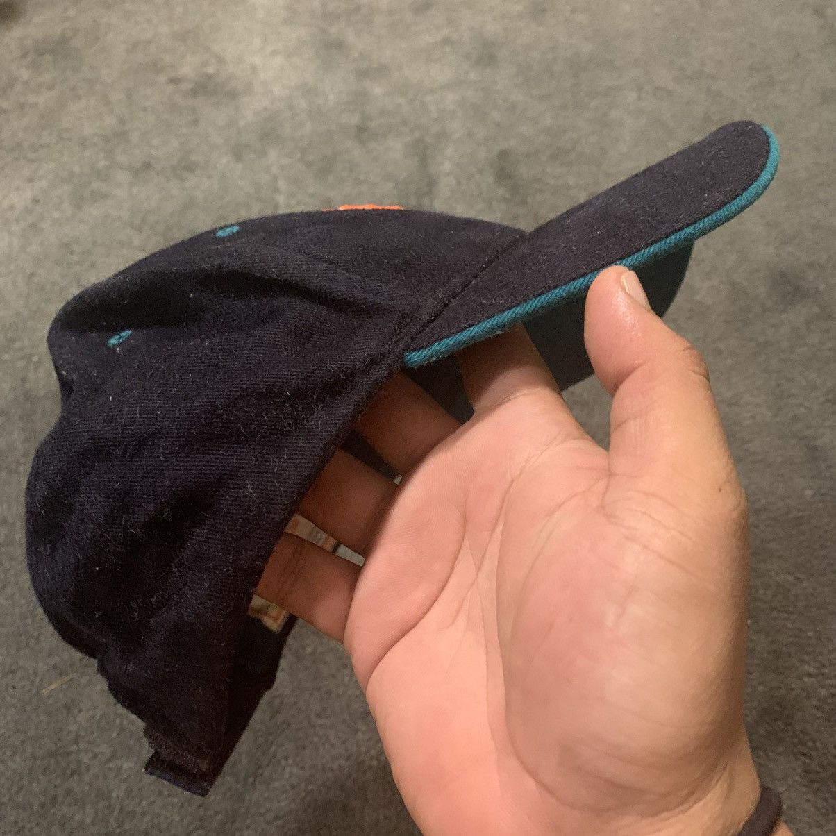 Twins Enterprise Inc. VINTAGE 90s Miami Dolphins Twins Enterprise Hat Black/Teal Size ONE SIZE - 7 Thumbnail