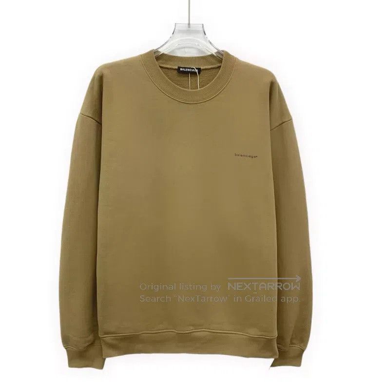 Balenciaga Balenciaga Brown Logo Letter Embroidered Cotton Round Neck Size US M / EU 48-50 / 2 - 1 Thumbnail
