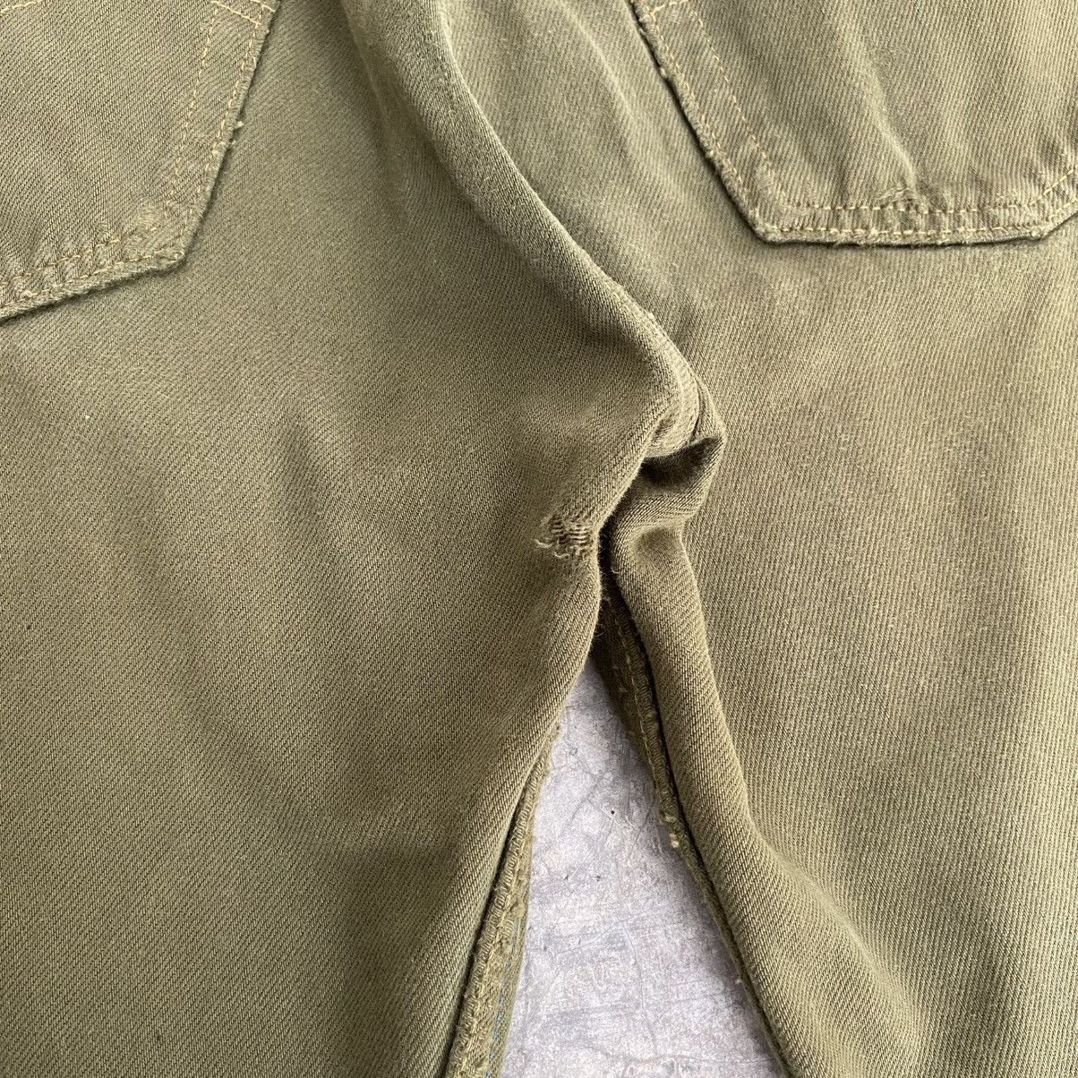 Levi's Vintage Levis 501 Faded Green Overdyed Distressed Jeans Size US 31 - 14 Thumbnail