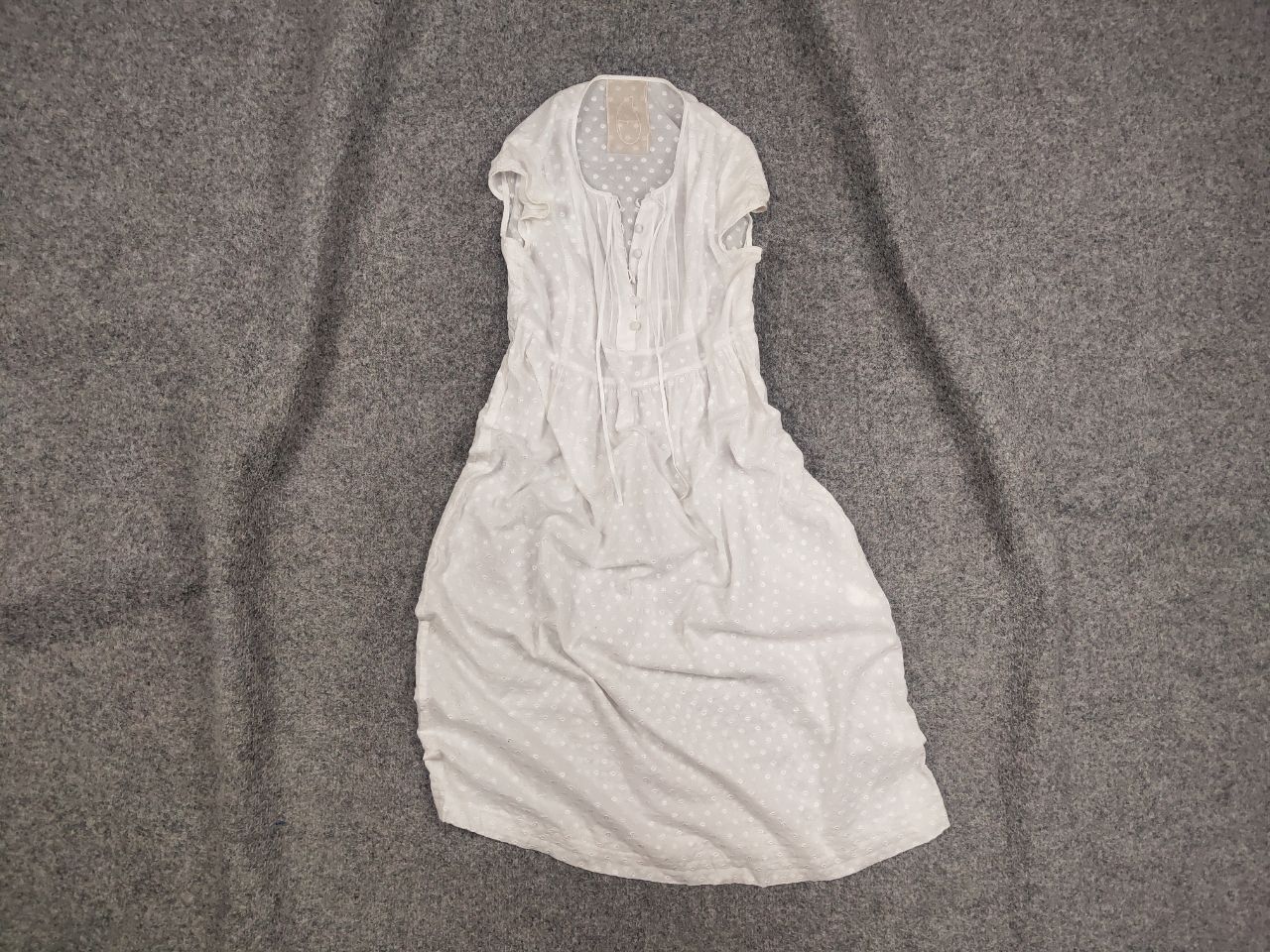 Japanese Brand Yangany Japan Made Design Light white Dress Size S / US 4 / IT 40 - 1 Thumbnail