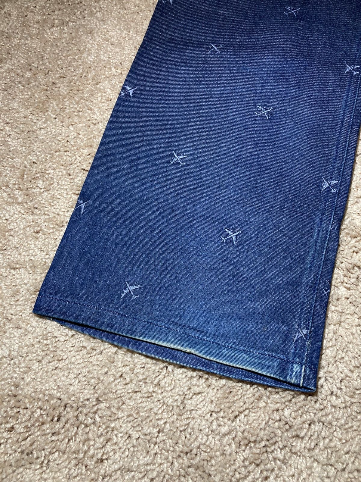 Lad Musician AW98 Lad Musician Plane Embroidered Paneled Jeans 90s Size US 32 / EU 48 - 12 Thumbnail