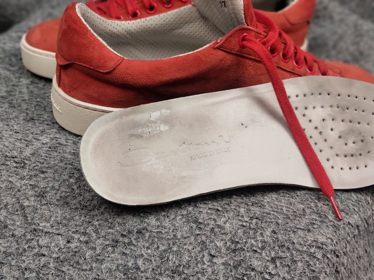 Santoni Santoni Design Orange women's Leather suede Classic Sneakers Size US 7 / IT 37 - 19 Thumbnail