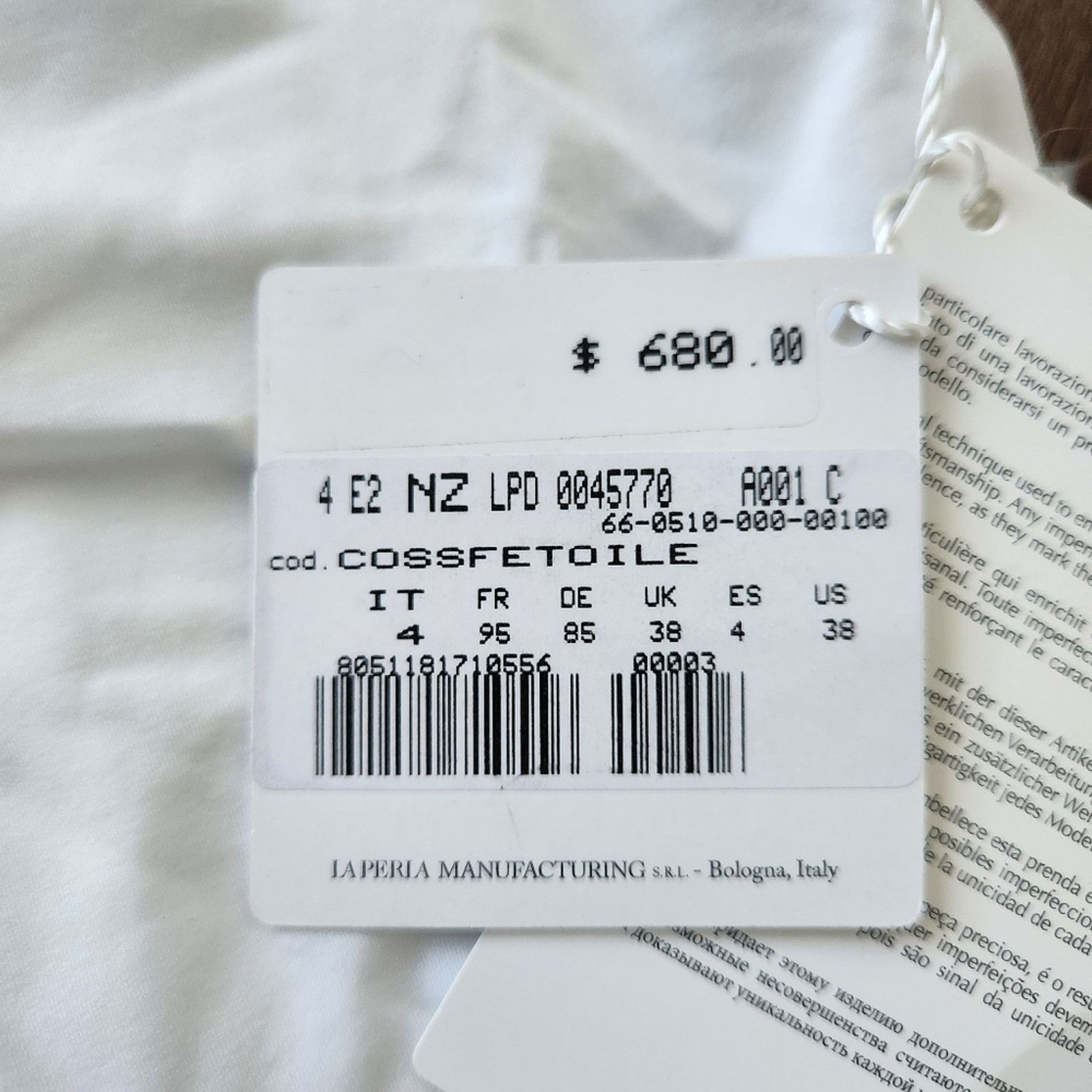 La Perla LA PERLA One Piece Halter Swimsuit White L Resortwear Beach Size ONE SIZE - 3 Thumbnail