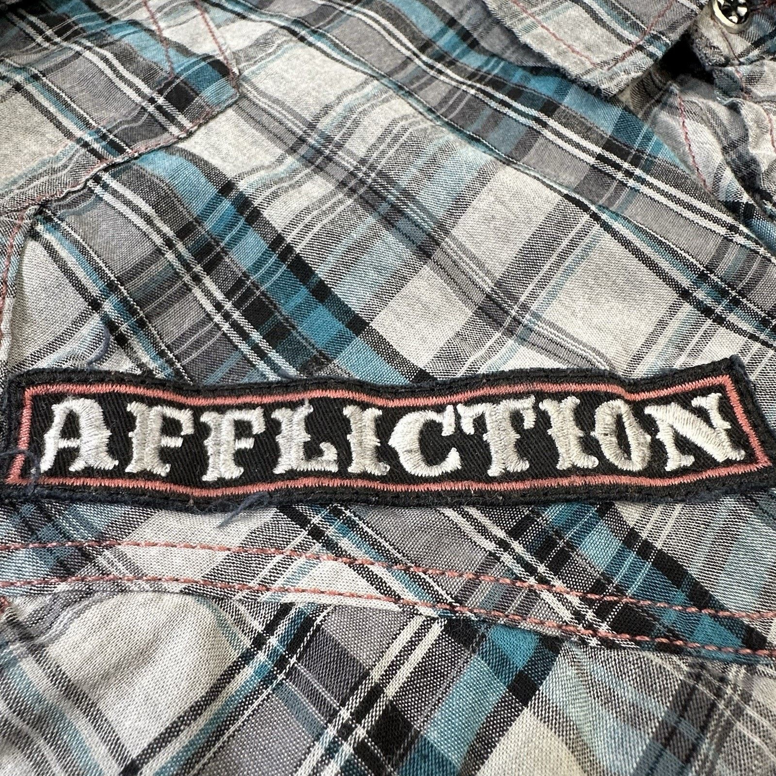 Affliction Affliction Black Premium Plaid Shirt XL Slim Fit Button Size US M / EU 48-50 / 2 - 8 Thumbnail